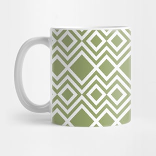 Green pattern geometric abstract Mug